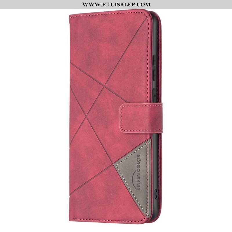 Etui Folio do Samsung Galaxy M53 5G Kolorowe Trójkąty Binfena
